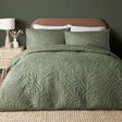Luana Soft Microfibre Duvet Cover Set - Dark Green