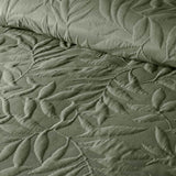 Luana Soft Microfibre Duvet Cover Set - Dark Green - Luana Duvet Cover Set In Dark Green 3