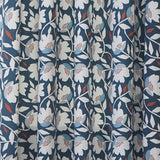 Luna Floral Cotton Eyelet Curtains - Teal Light Filtering - Luna Eyelet Curtains In Teal 3