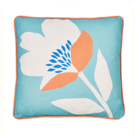 Luna Outdoor Filled Cushion 43cm x 43cm - Duck Egg - Luna Outdoor Cushion In Duck Egg 43 X 43Cm 2