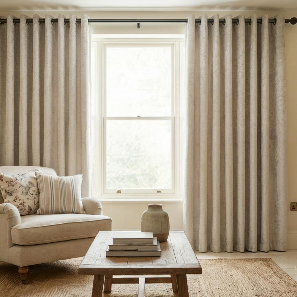 Lustre Ivory fabric sample