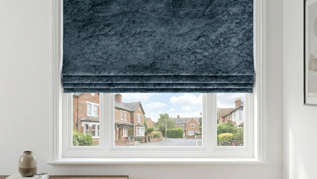 Lustre Made to Measure Roman Blind Aqua
