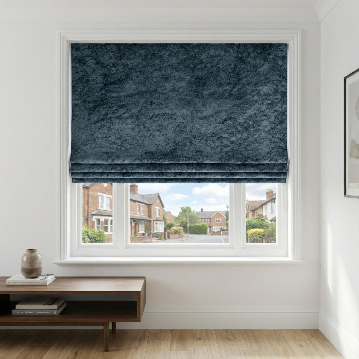 Lustre Made to Measure Roman Blind Aqua