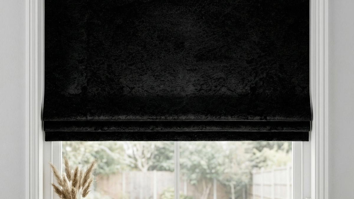 Lustre Made to Measure Roman Blind Black