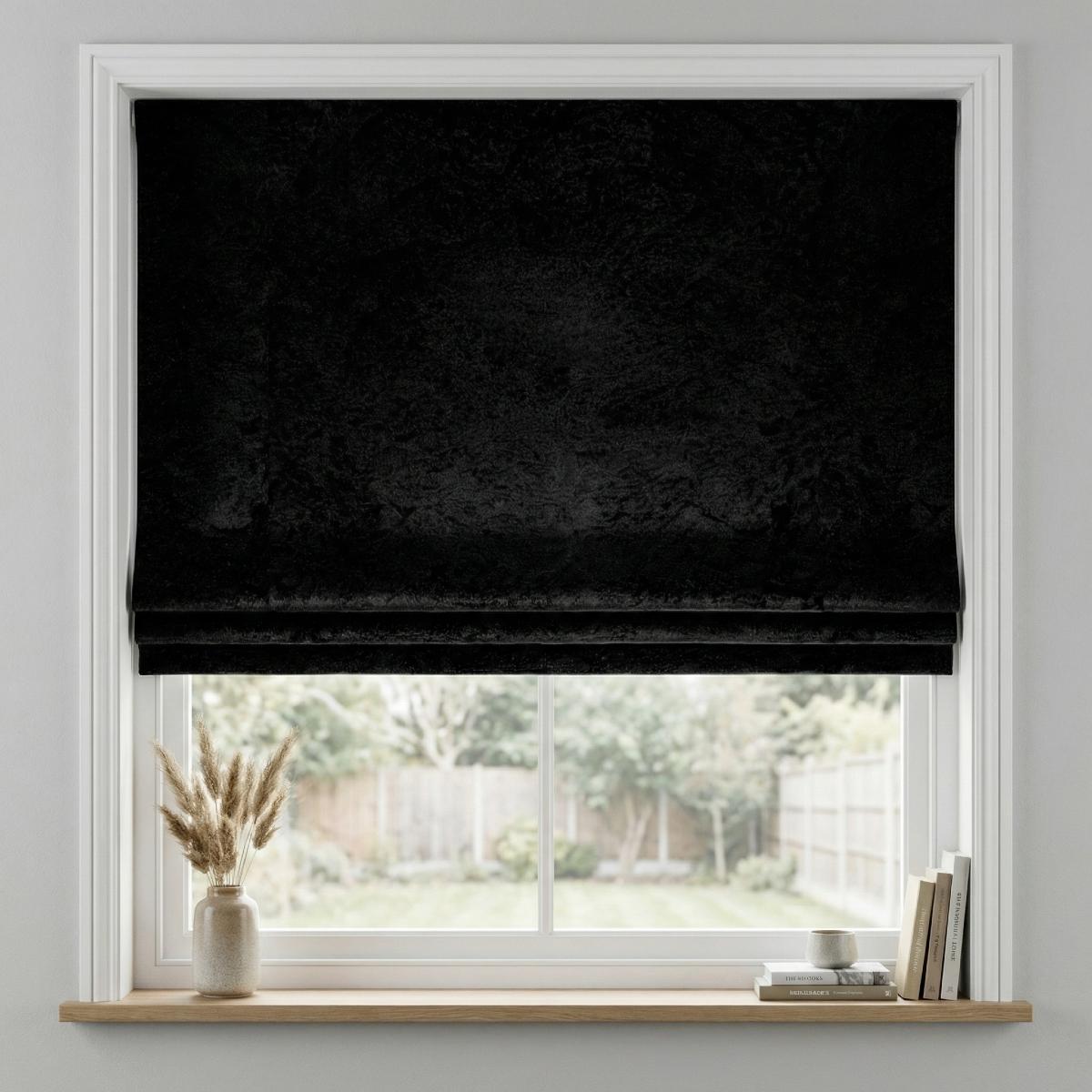 Lustre Made to Measure Roman Blind Black