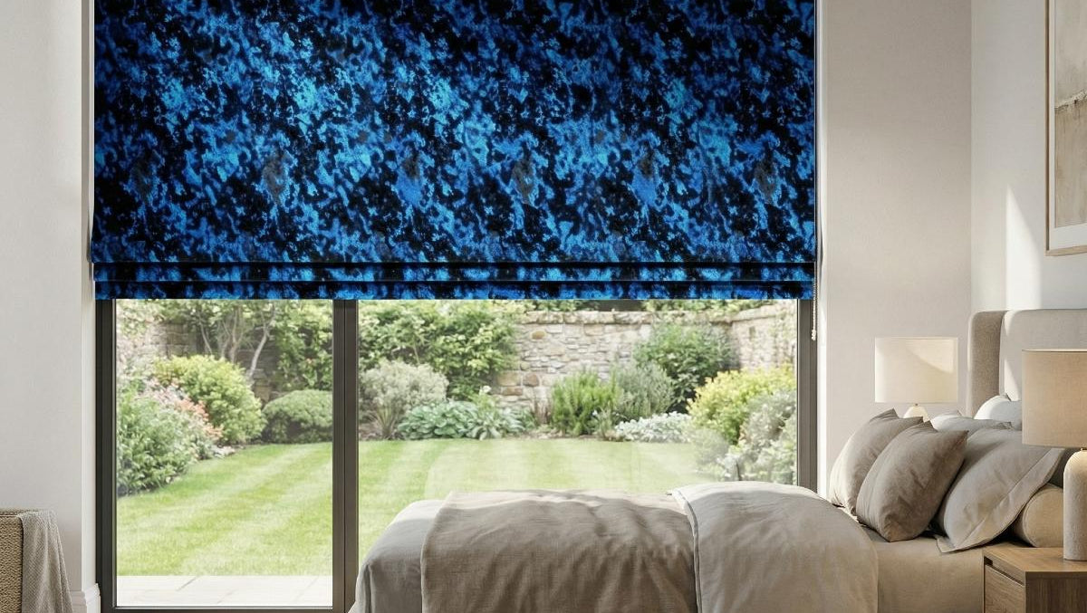 Luxe Made to Measure Roman Blind Sapphire