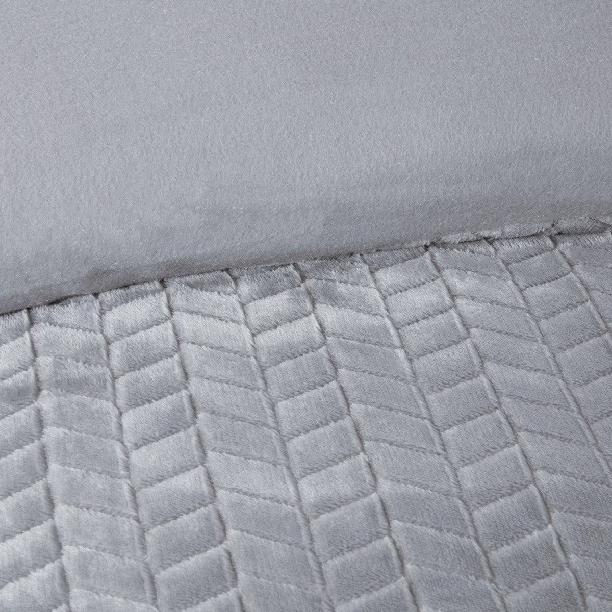Chevron Teddy Fleece Duvet Cover Set by Rapport Home