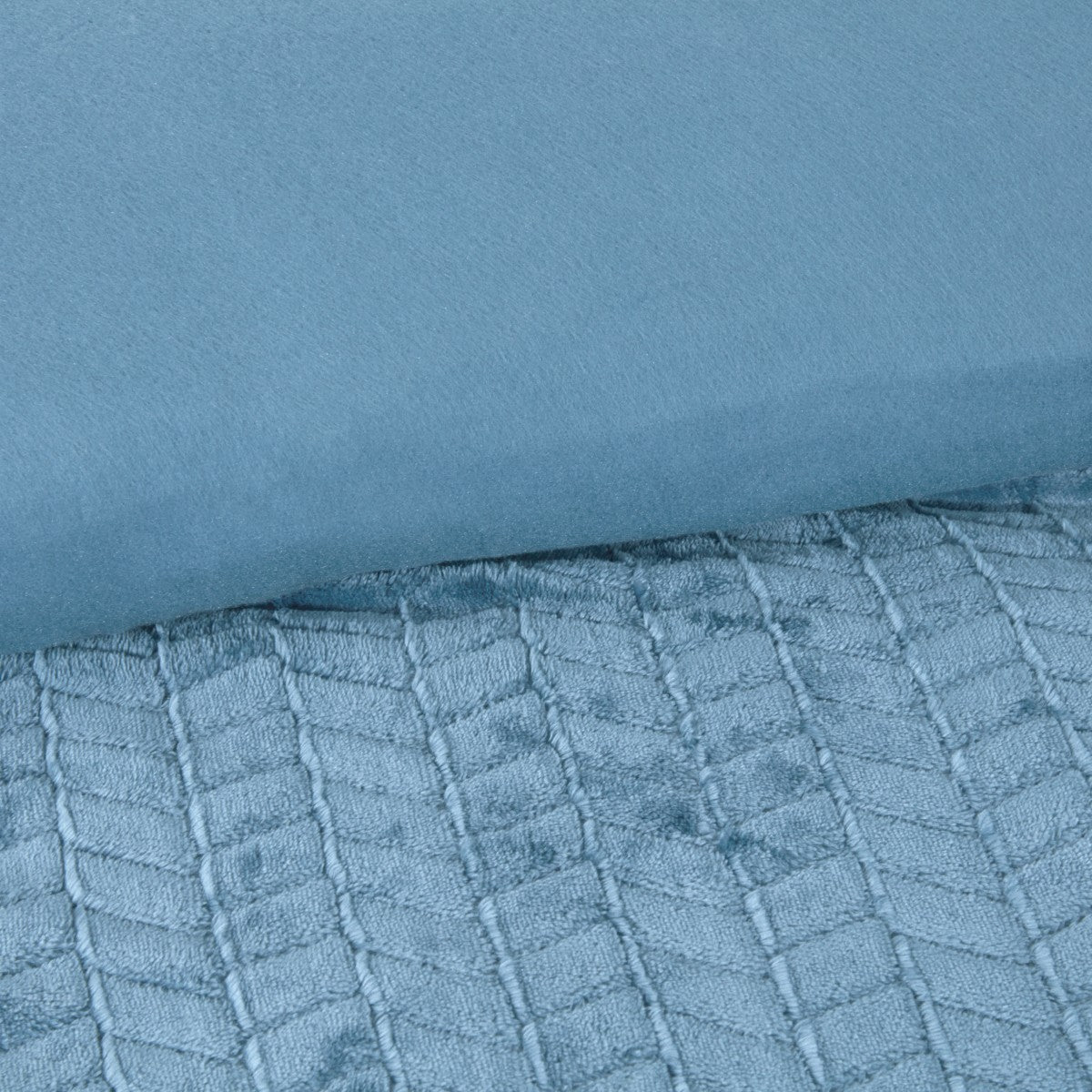 Chevron Teddy Fleece Duvet Cover Set by Rapport Home