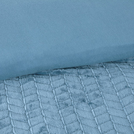 Chevron Teddy Fleece Duvet Cover Set by Rapport Home