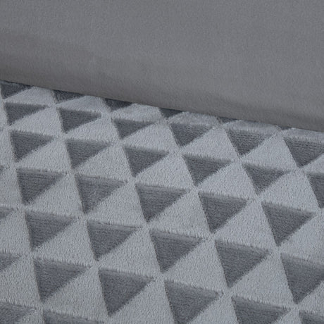 Diamond Cut Teddy Fleece Duvet Cover Set by Rapport Home