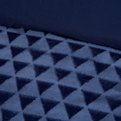 Diamond Cut Teddy Fleece Duvet Cover Set by Rapport Home