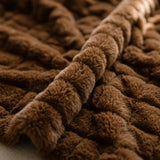Luxury Fur 3D Chocolate Throw Blanket 150cm x 200cm-1