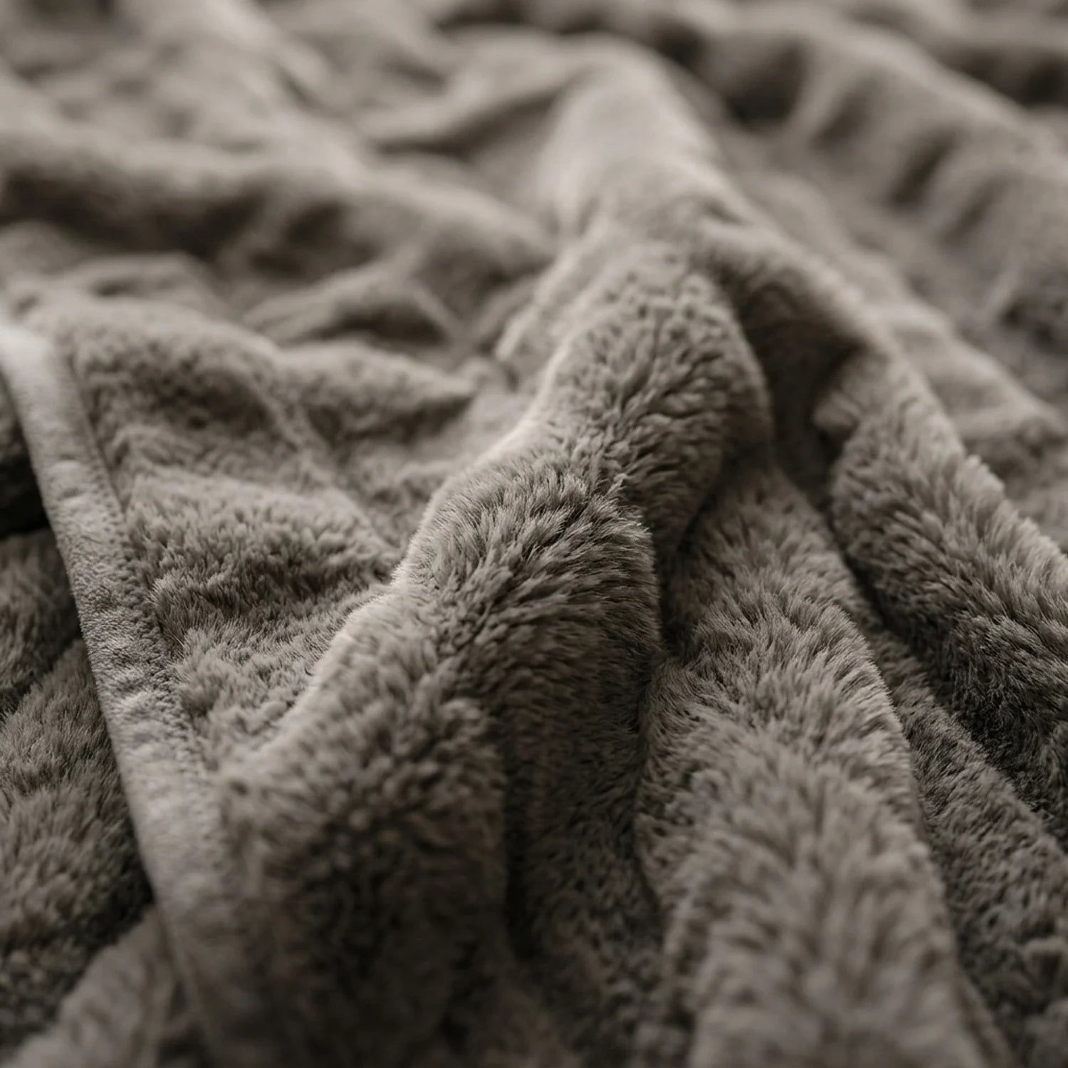 Luxury Fur 3D Grey Throw Blanket 150cm x 200cm-1
