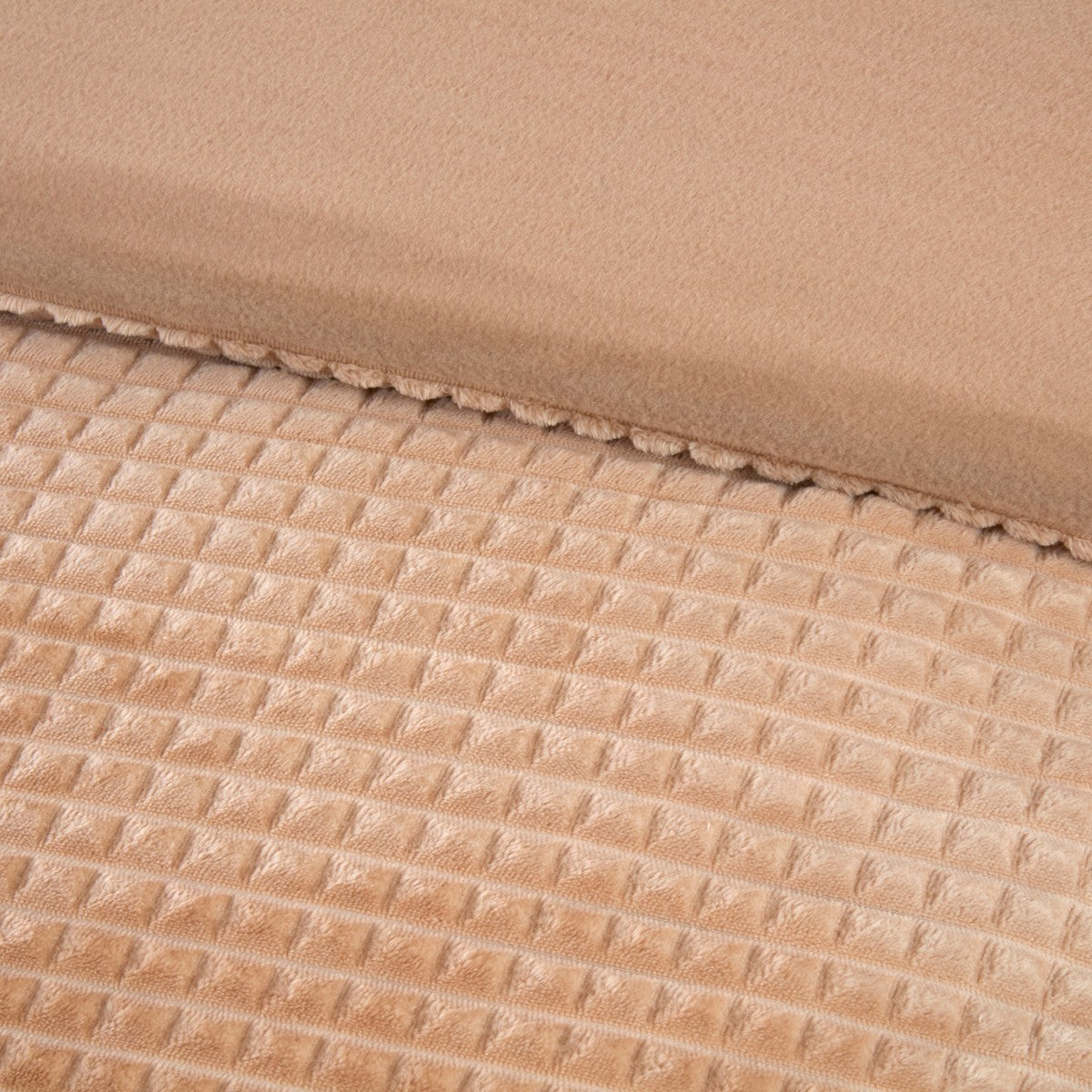 Waffle Teddy Fleece Duvet Cover Set by Rapport Home