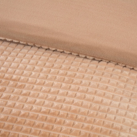 Waffle Teddy Fleece Duvet Cover Set by Rapport Home