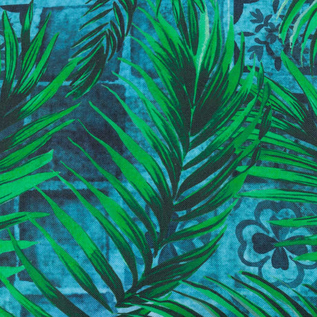 Majorelle Palm Outdoor Cushion Cover / Filled Cushion 20" x 20" (50cm x 50cm) by Paoletti