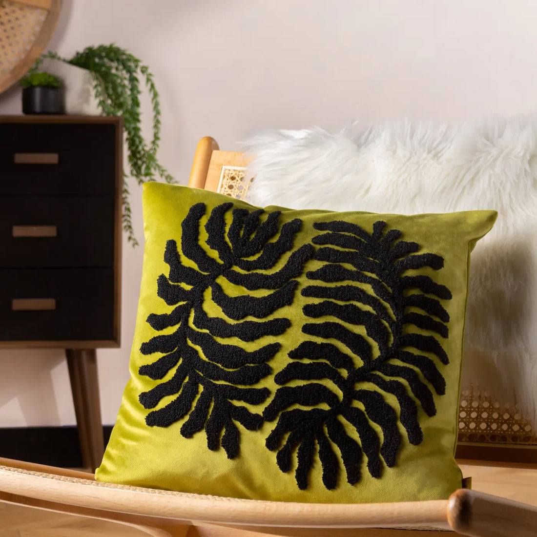 Maldive Velvet Moss Cushion Cover 45cm x 45cm