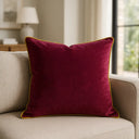 Meridian Velvet Piped Cushion Cover 22" x 22" (55cm x 55cm) by Paoletti