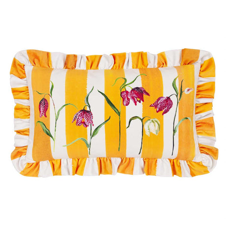 Marais Fritillaries Cushion Cover / Filled Cushion 12" x 20" (30cm x 50cm) by Wylder Nature