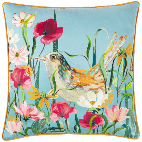 Marais Bird Meadow Cushion Cover / Filled Cushion 18" x 18" (45cm x 45cm) by Wylder Nature