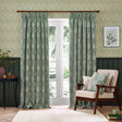 Marigold Tape Top Pencil Pleat Curtains - Leaf Green