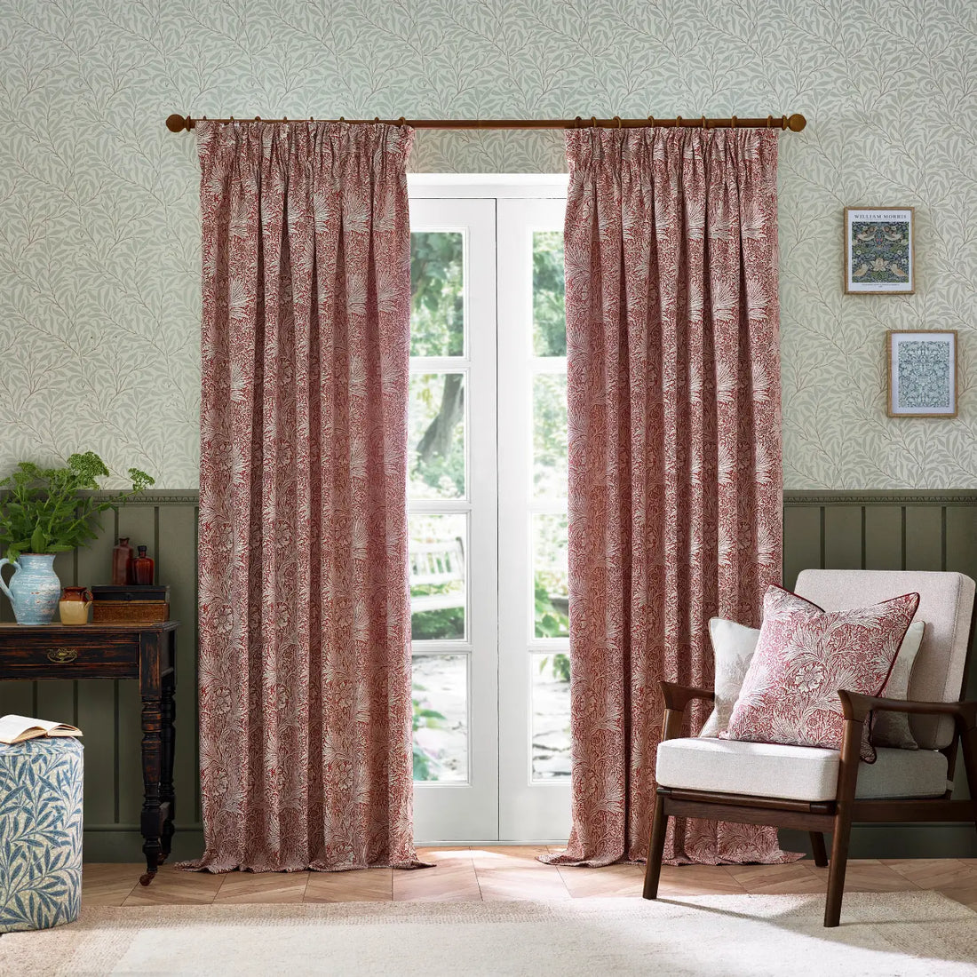 Marigold Russet Thermal Blackout Dimout Pencil Pleat Curtains