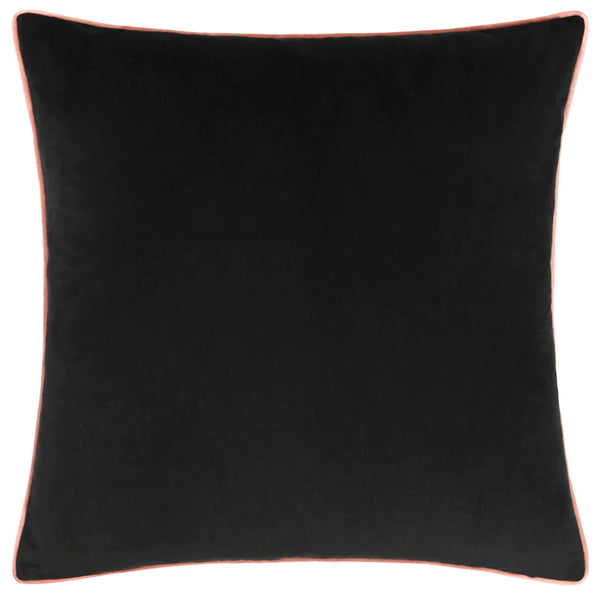 Meridian Velvet Cushion Cover Black + Blush