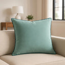Meridian Velvet Piped Cushion Cover 22" x 22" (55cm x 55cm) by Paoletti