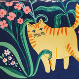 Marmalade Meadow Cotton Tea Towel in Navy