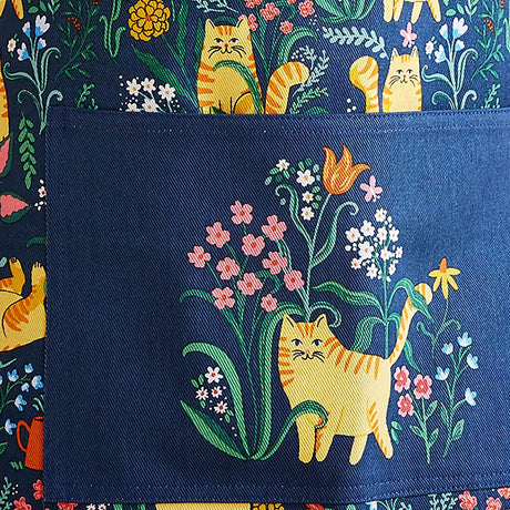 Marmalade Meadow Cotton Apron in Navy