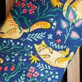 Marmalade Meadow Gauntlet Oven Glove in Navy