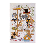 Moggie Mahem Cotton Tea Towel in Multicolour