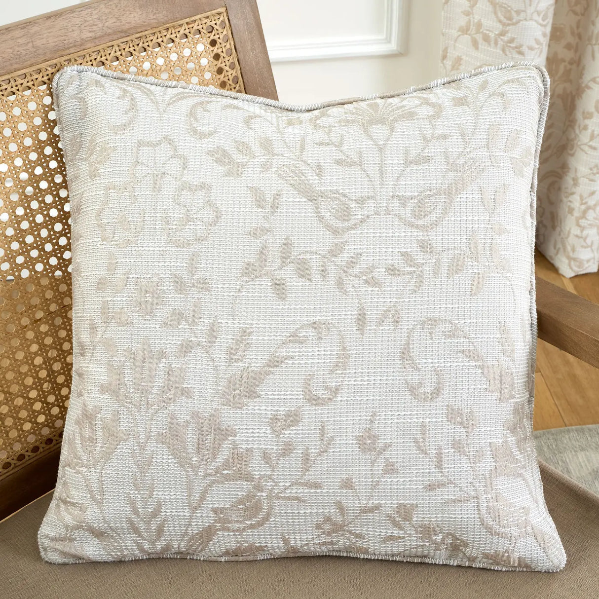 Marple Filled Cushion Decorative Scatter Cushion 43cm x 43cm - Natural