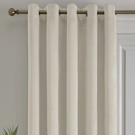 Montrose Eyelet Single Panel Door Curtain in Ivory