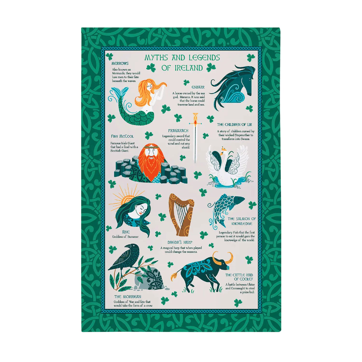 Myths & Legends Cotton Tea Towel by Ulster Weavers