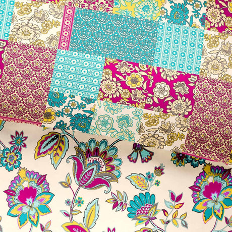 Marinelli Floral Polycotton Duvet Cover Set - Marinelli Duvet Cover Set In Teal 4
