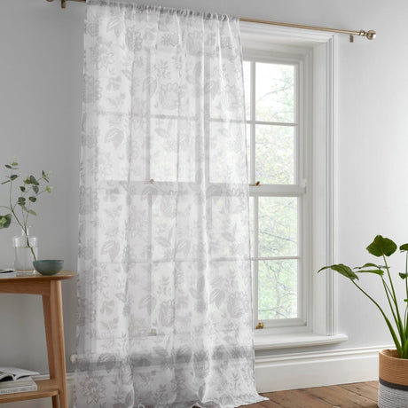 Marinelli Floral Voile Curtain Panel Printed