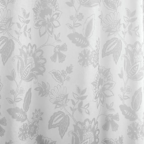Marinelli Floral Voile Curtain Panel Printed - Marinelli Voile Panel In Grey 2