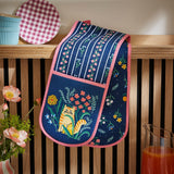 Ulster Weavers Marmalade Meadow Floral Cat Double Oven Glove - Marmalade Meadow Double Oven Glove In Navy 2