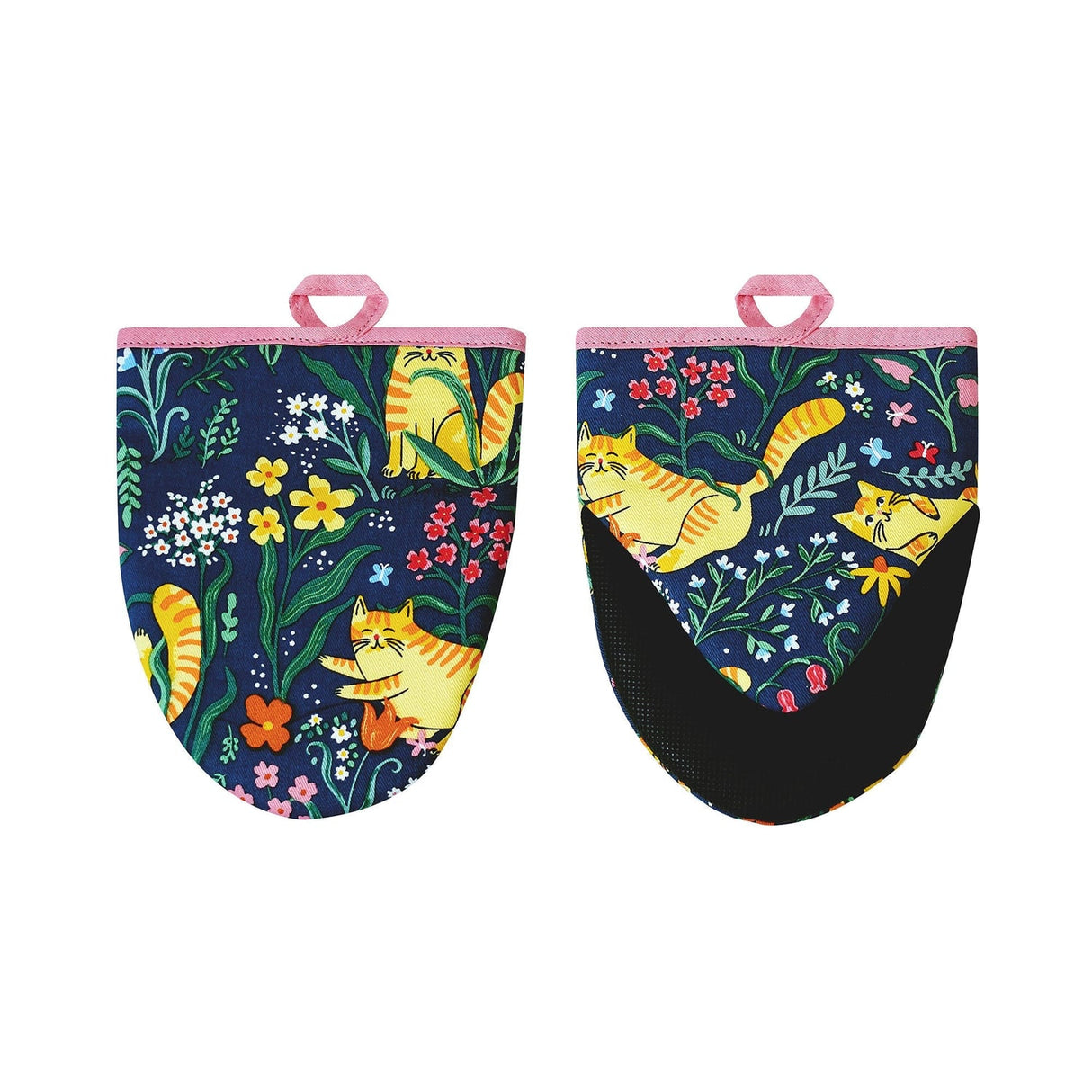 Ulster Weavers Marmalade Meadow Floral Cat Microwave Mitts Pair