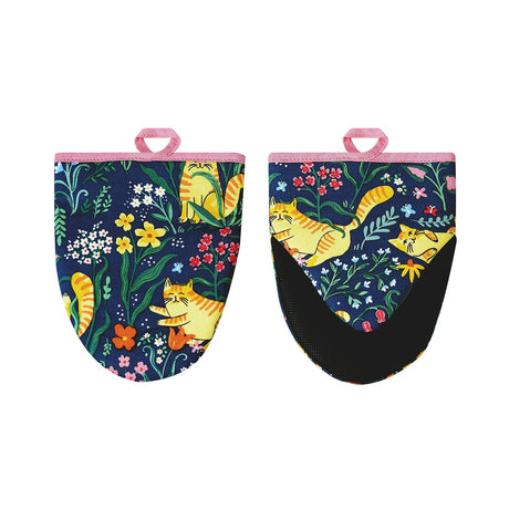 Ulster Weavers Marmalade Meadow Floral Cat Microwave Mitts Pair