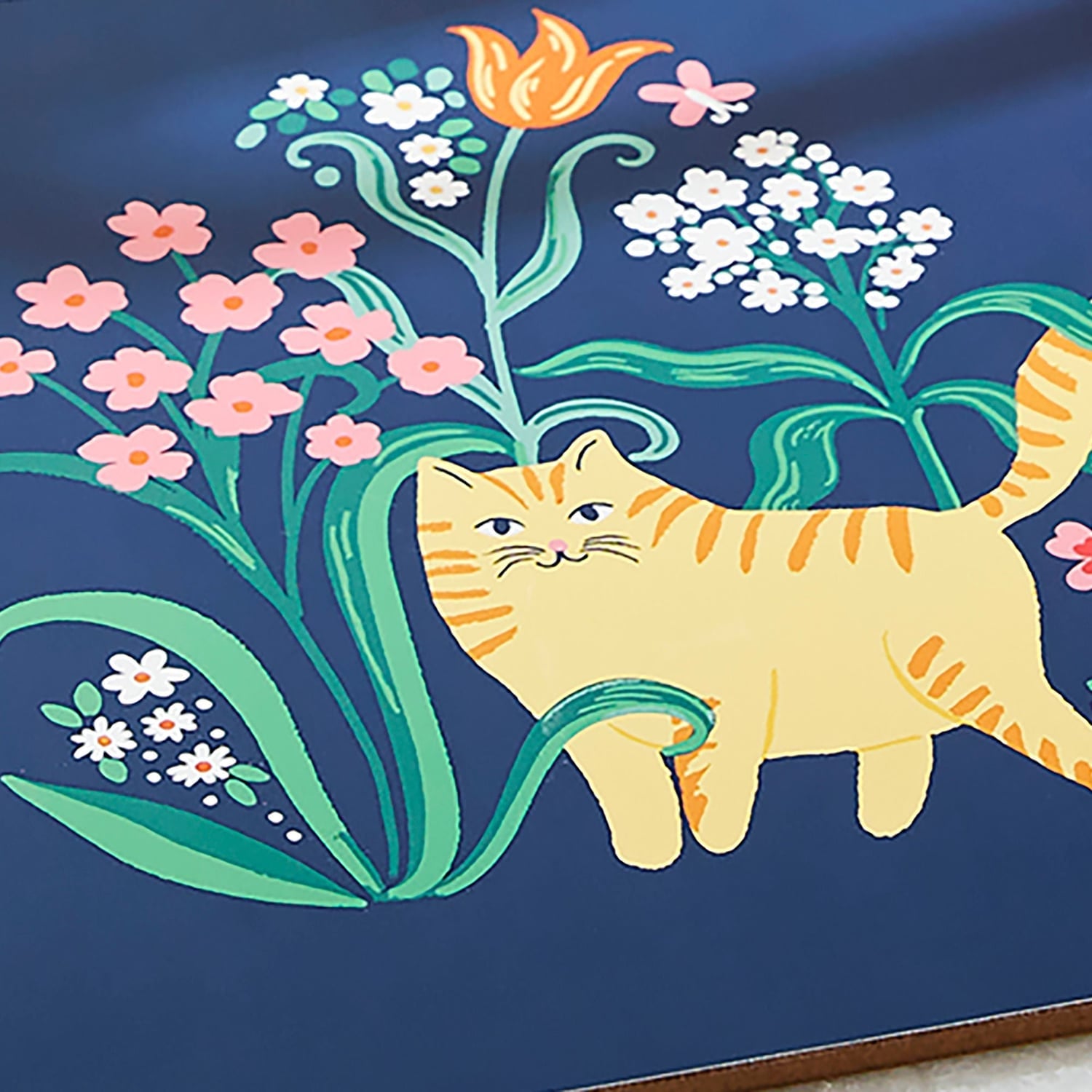 Ulster Weavers Marmalade Meadow Floral Cat Placemat 4 Pack - Marmalade Meadow Placemat 4 Pack In Navy 5
