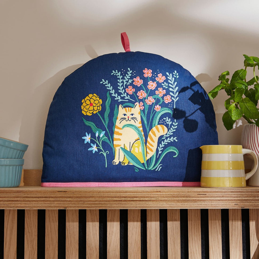 Ulster Weavers Marmalade Meadow Floral Cat 100% Cotton Tea Cosy