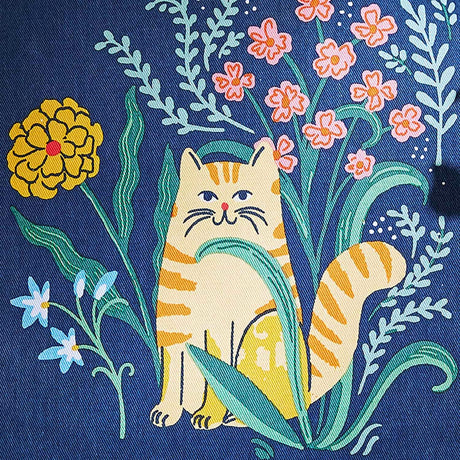 Ulster Weavers Marmalade Meadow Floral Cat Tea Cosy - Marmalade Meadow Tea Cosy In Navy 4