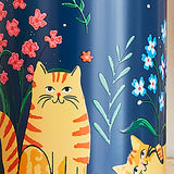 Ulster Weavers Marmalade Meadow Floral Cat Water Bottle - Marmalade Meadow Water Bottle In Navy 5