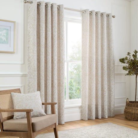 Marple Thermal Eyelet Curtains - Natural Light Filtering Jacquard
