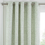 Marple Thermal Eyelet Curtains - Sage Green Light Filtering Jacquard - Marple Eyelet Curtains In Sage Green 2