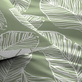 Matteo Easy Care Polycotton Duvet Cover Set - Green - Matteo Duvet Cover Set In Green 2