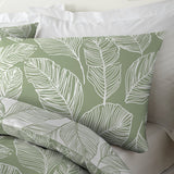 Matteo Easy Care Polycotton Duvet Cover Set - Green - Matteo Duvet Cover Set In Green 3