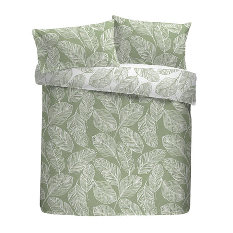 Matteo Easy Care Polycotton Duvet Cover Set - Green - Matteo Duvet Cover Set In Green 5